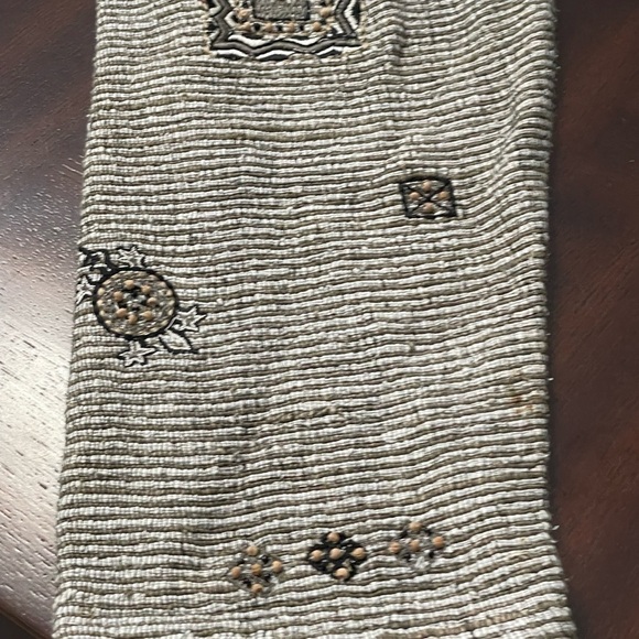 Chico’s Design women’s 85% silk 15% cotton with embroidery graphic design Jacket - Picture 5 of 6